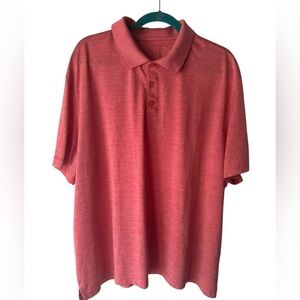 Men’s Heathered Golf Polo Shirt XXL‎ Pink Heather